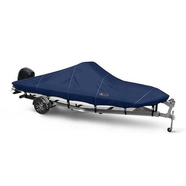 Eevelle Boat Cover JON STYLE BASS BOAT, Outboard Fits 9ft 6in L up to 75in W Navy SFJB0975B-NVY - main